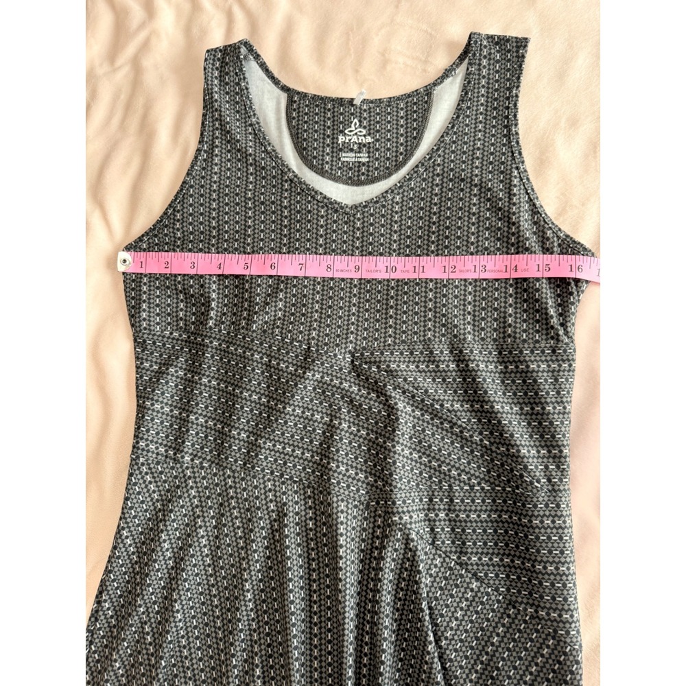 Prana Womens Grey Geometric Print Sleeveless Fit and Flare Athletic Dress Small - Picture 8 of 9